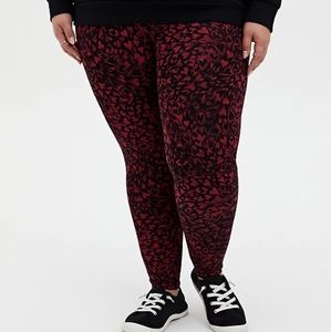 Torrid Heart Swirl Red & Black Leggings
